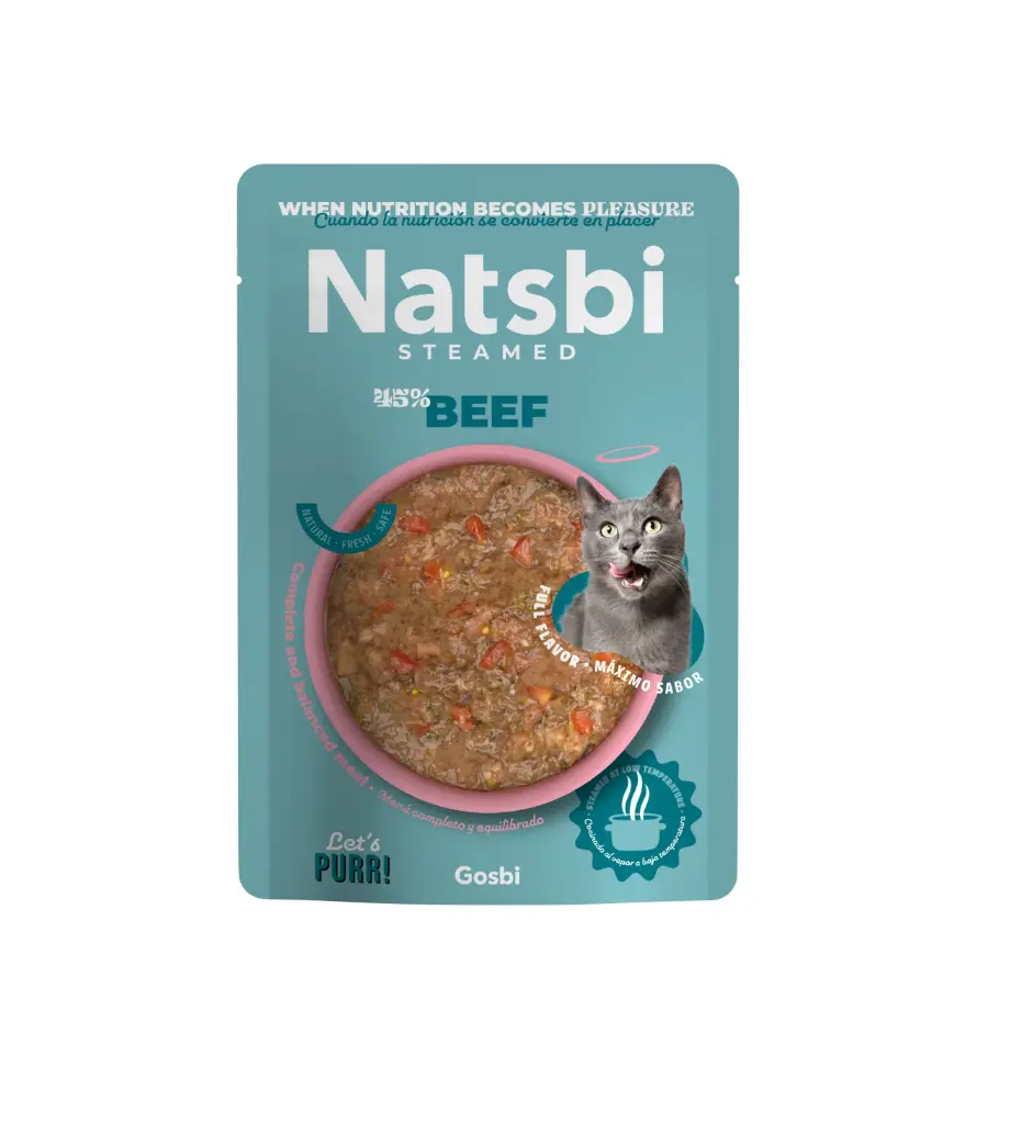 Natsbi Cat Steamed Beef      (16 x 80g)
