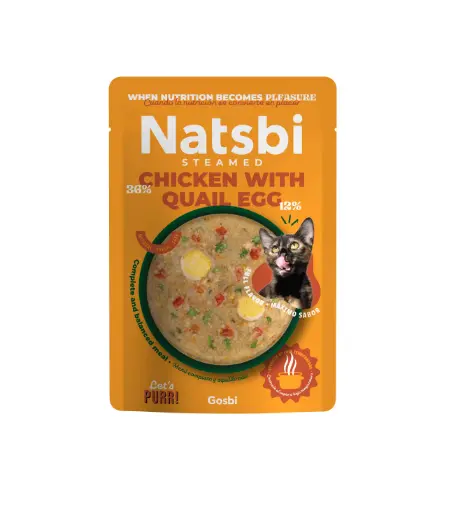 [72156] Natsbi Cat Steamed Chicken with Quail Egg